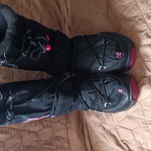 DC Black and Pink Snow Boots